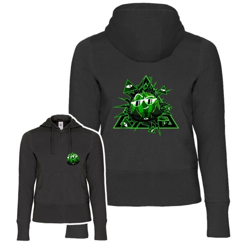 Sweat à capuche zippé Team Melone Dunkel Illuminati Basic pour femme