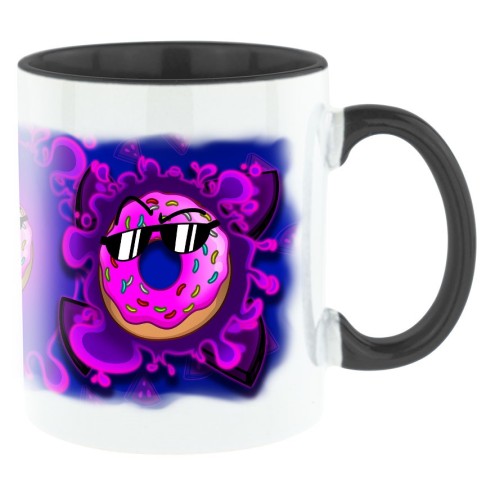 Team Melon DONUT bi-color mug black