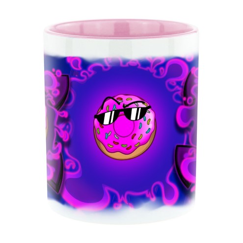 Team Melone DONUT Bi-Color Tasse pink