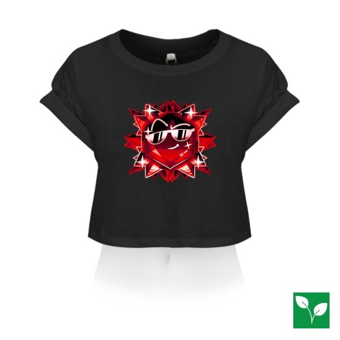 Team Melone Dunkel Rubin Organic Crop T-Shirt women