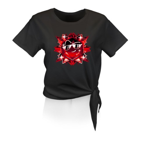 Team Melone Dunkel Rubin Knoten-T-Shirt