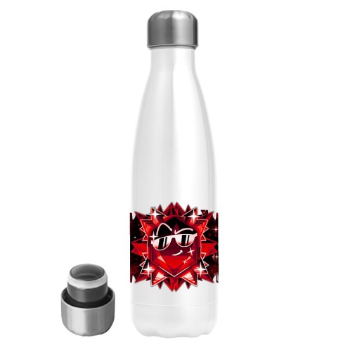 Team Melone Dunkel Rubin Edelstahl Trinkflasche 500ml