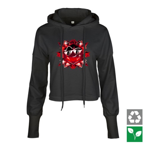 Team Melone Dunkel Rubin Cropped Hoodie women
