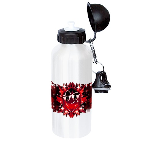 Team Melone Dunkel Rubin Alu-Trinkflasche