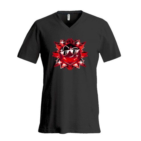 Team Melone Dunkel Rubin Premium V-Neck T-Shirt
