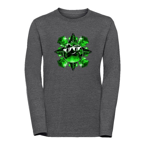 Team Melone Dunkel Smaragd Langarm Shirt kids
