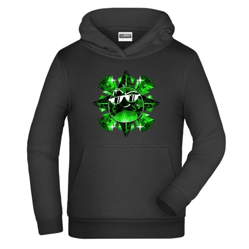 Team Melone Dunkel Smaragd Hoodie kids