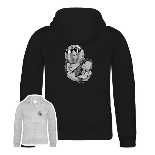 Team Melone Fitness GRAY Basic Zipped Hoodie kids
