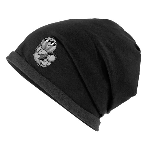 Team Melone Fitness GRAY Beanie Mütze mit Fleece