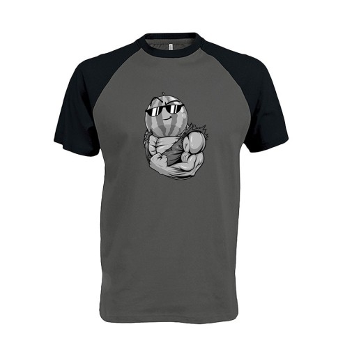Team Melone Fitness GRAY Base-Ball T-Shirt