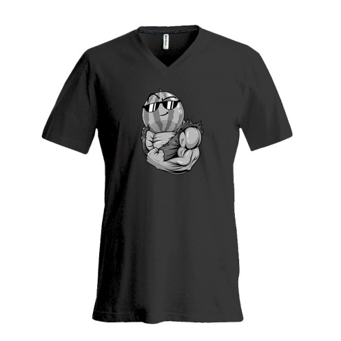 Team Melone Fitness GRAY Premium V-Neck T-Shirt