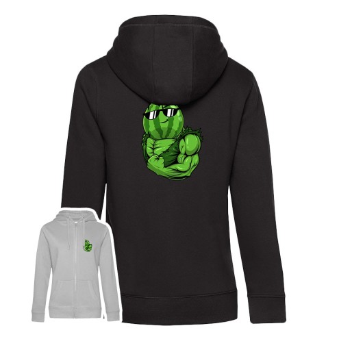 Team Melone Fitness GREEN Premium Zipped Hoodie women