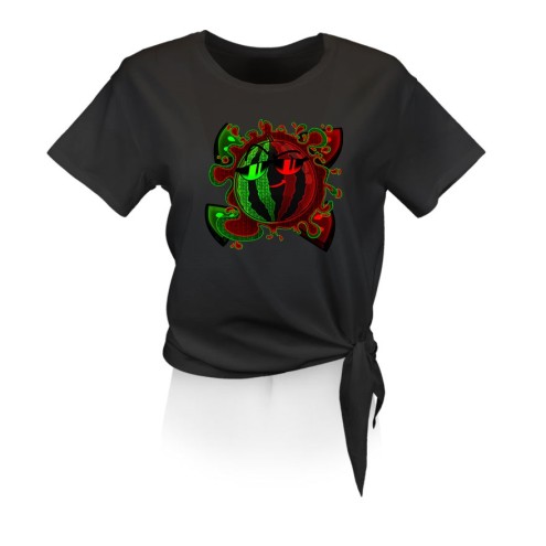 Team Melone Hacker Knoten-T-Shirt