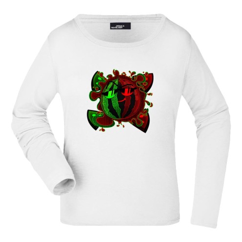 Team Melone Hacker Baumwoll Langarm Shirt women