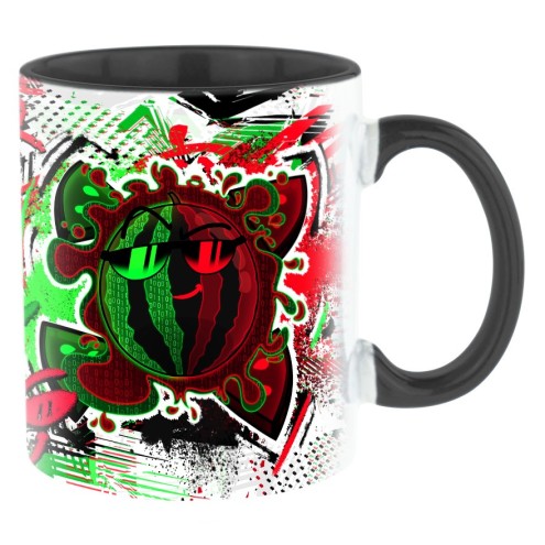 Team Melone Hacker Bi-Color Tasse schwarz