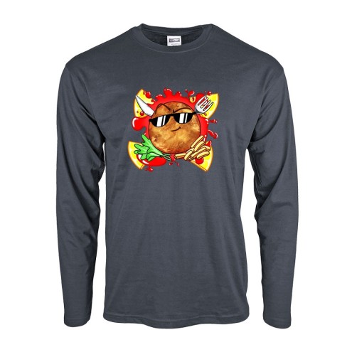 Team Melone Schnitzel Baumwoll Langarm Shirt