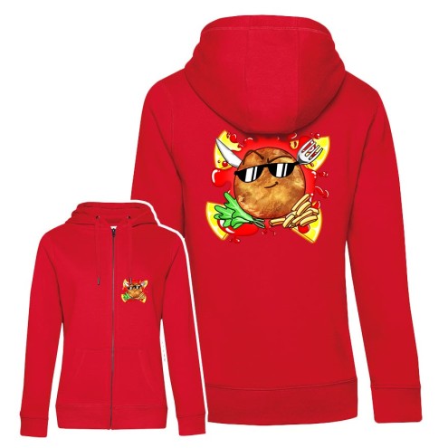 Team Melon Schnitzel Premium Zipped Hoodie women
