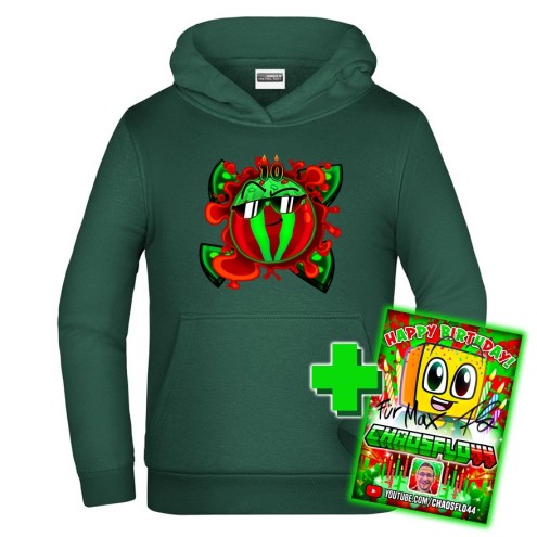 Team Melone RED 10. Geburtstag Hoodie kids