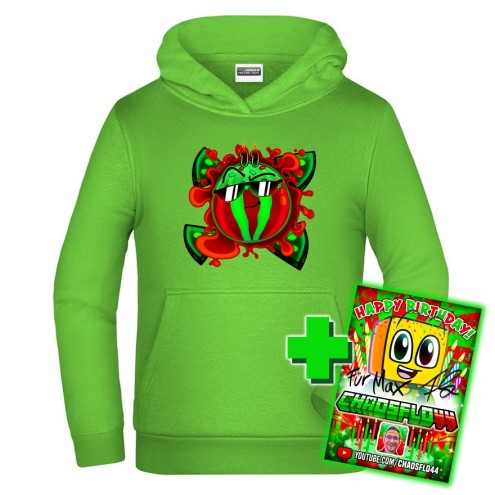 Team Melone RED 11. Geburtstag Hoodie kids