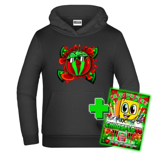 Team Melone RED 13. Geburtstag Hoodie kids